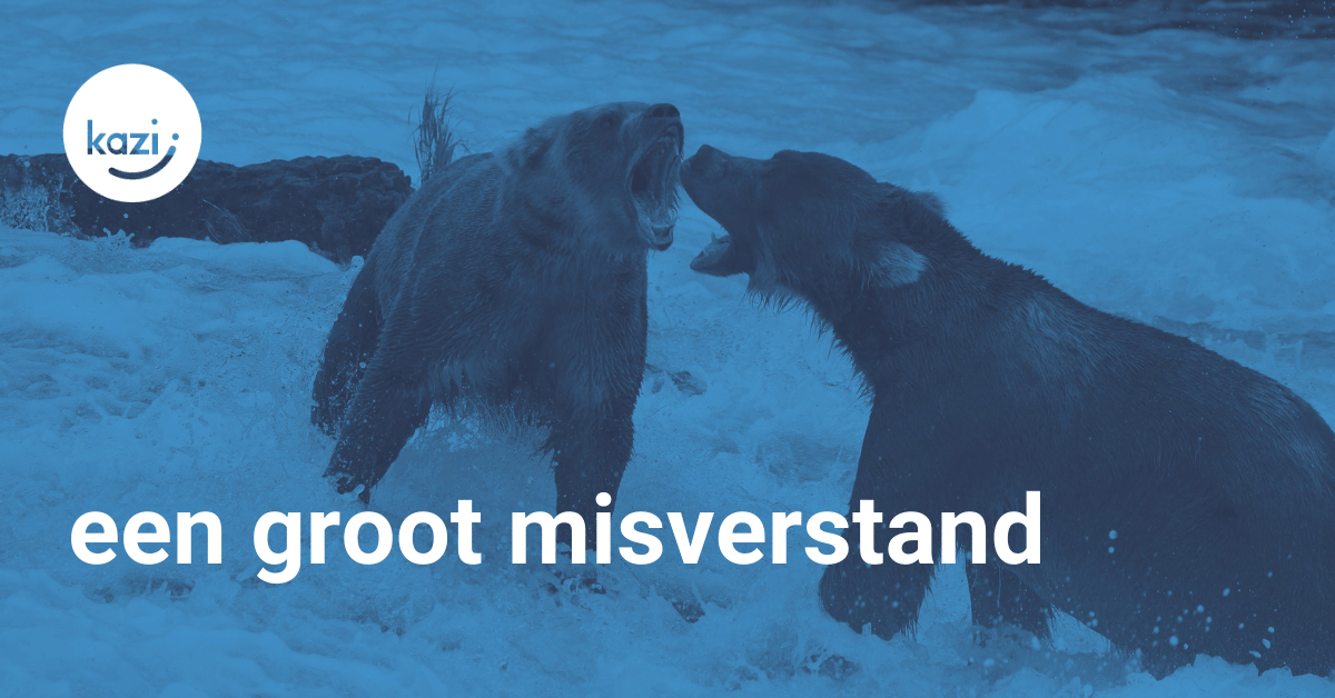 twee bekvechtende beren